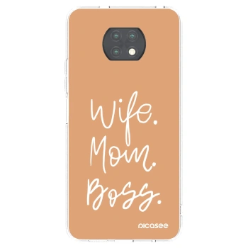 Picasee silikonowe przeźroczyste etui na Xiaomi Redmi Note 9T - Boss Mama