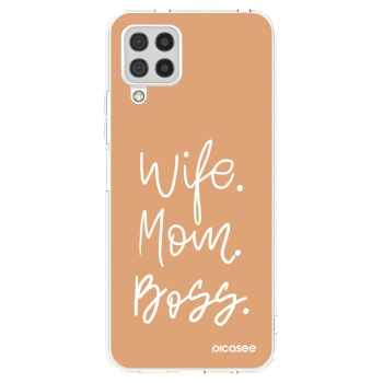 Picasee silikonowe przeźroczyste etui na Samsung Galaxy A22 A225F 4G - Boss Mama