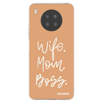 Picasee silikonowe przeźroczyste etui na Huawei Nova 8i - Boss Mama