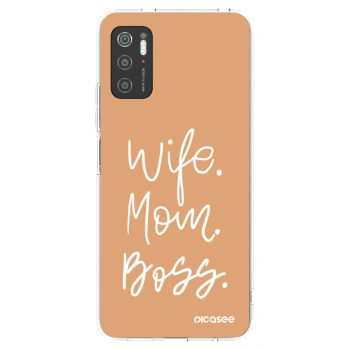 Picasee silikonowe przeźroczyste etui na Xiaomi Poco M3 Pro 5G - Boss Mama