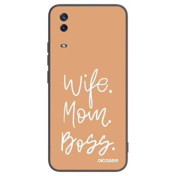 Picasee silikonowe czarne etui na Vivo Y11s - Boss Mama