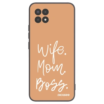 Picasee silikonowe czarne etui na Realme 8i - Boss Mama