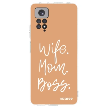 Picasee silikonowe przeźroczyste etui na Xiaomi Redmi Note 11S 4G - Boss Mama
