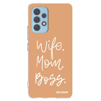 Picasee silikonowe przeźroczyste etui na Samsung Galaxy A53 5G A536 - Boss Mama
