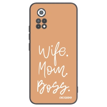 Picasee silikonowe czarne etui na Xiaomi Poco X4 Pro 5G - Boss Mama