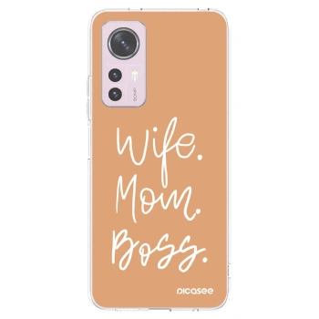 Picasee silikonowe przeźroczyste etui na Xiaomi 12 - Boss Mama