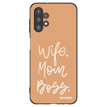 Picasee silikonowe czarne etui na Samsung Galaxy A13 4G A135 - Boss Mama