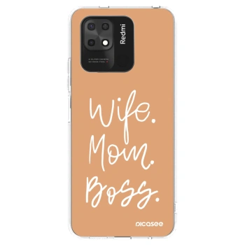 Picasee silikonowe przeźroczyste etui na Xiaomi Redmi 10C - Boss Mama