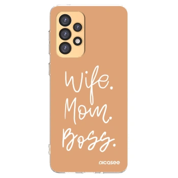 Picasee silikonowe przeźroczyste etui na Samsung Galaxy A33 5G A336 - Boss Mama