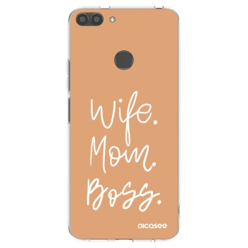 Picasee silikonowe przeźroczyste etui na Huawei P Smart - Boss Mama