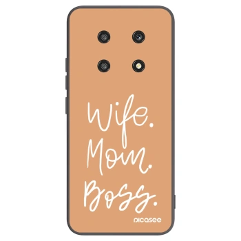 Picasee silikonowe czarne etui na Honor Magic4 Lite 5G - Boss Mama