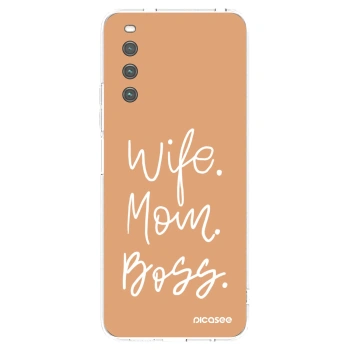 Picasee silikonowe przeźroczyste etui na Sony Xperia 10 IV 5G - Boss Mama