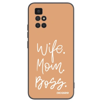 Picasee silikonowe czarne etui na Xiaomi Redmi 10 (2022) - Boss Mama