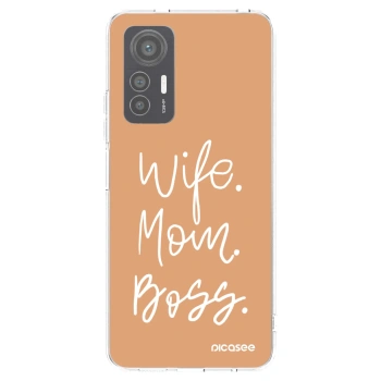 Picasee silikonowe przeźroczyste etui na Xiaomi 12 Lite - Boss Mama
