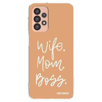 Picasee silikonowe przeźroczyste etui na Samsung Galaxy A23 A236B 5G - Boss Mama