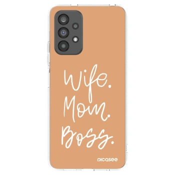 Picasee silikonowe przeźroczyste etui na Samsung Galaxy A73 5G - Boss Mama