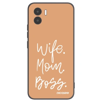 Picasee silikonowe czarne etui na Xiaomi Redmi A1 - Boss Mama
