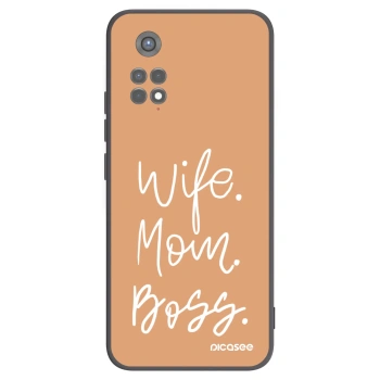 Picasee silikonowe czarne etui na Xiaomi Redmi Note 11S 5G - Boss Mama
