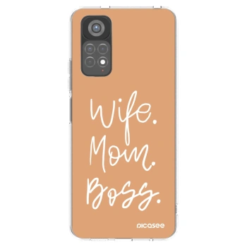 Picasee silikonowe przeźroczyste etui na Xiaomi Redmi Note 11S 5G - Boss Mama