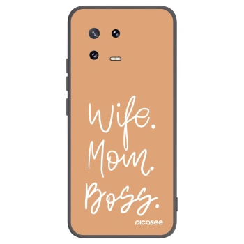 Picasee silikonowe czarne etui na Xiaomi 13 Pro - Boss Mama