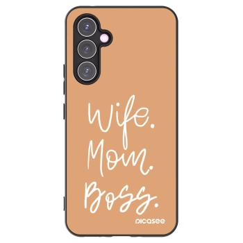 Picasee silikonowe czarne etui na Samsung Galaxy A54 5G A546B - Boss Mama