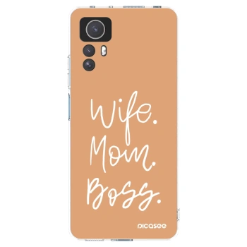 Picasee silikonowe przeźroczyste etui na Xiaomi Redmi Note 12S - Boss Mama