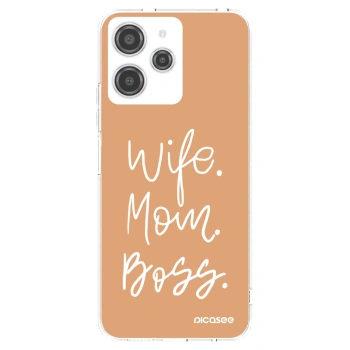 Picasee silikonowe przeźroczyste etui na Xiaomi Redmi 12 4G - Boss Mama