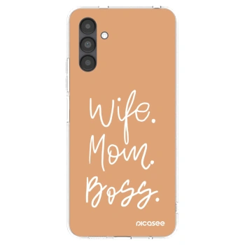 Picasee silikonowe przeźroczyste etui na Samsung Galaxy A04s A047F - Boss Mama