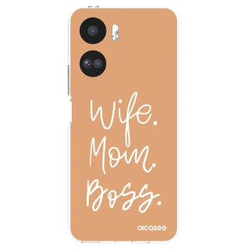 Picasee silikonowe przeźroczyste etui na Honor 90 Lite 5G - Boss Mama