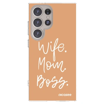 Picasee silikonowe przeźroczyste etui na Samsung Galaxy S24 Ultra S928B 5G - Boss Mama