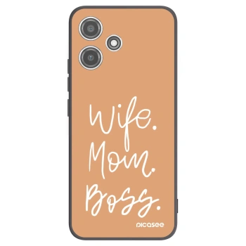 Picasee silikonowe czarne etui na Xiaomi Redmi 12 5G - Boss Mama