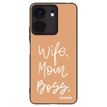 Picasee silikonowe czarne etui na Xiaomi Redmi 13C 4G - Boss Mama