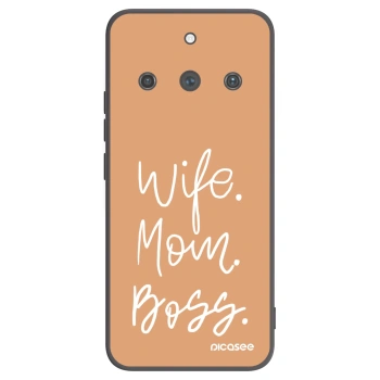 Picasee silikonowe czarne etui na Realme 11 Pro+ - Boss Mama