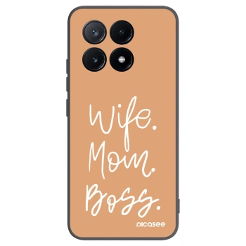 Picasee silikonowe czarne etui na Xiaomi Poco X6 Pro - Boss Mama