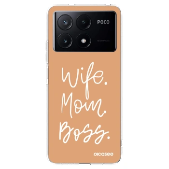 Picasee silikonowe przeźroczyste etui na Xiaomi Poco X6 Pro - Boss Mama
