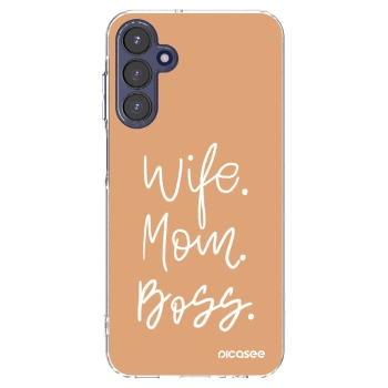 Picasee silikonowe przeźroczyste etui na Samsung Galaxy A15 A155F 4G - Boss Mama