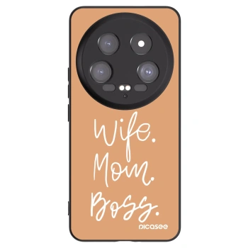 Picasee silikonowe czarne etui na Xiaomi 14 Ultra - Boss Mama