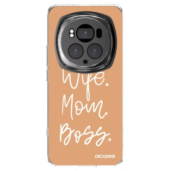 Picasee silikonowe przeźroczyste etui na Honor Magic6 Pro - Boss Mama