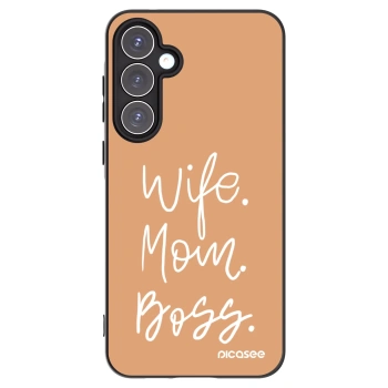 Picasee silikonowe czarne etui na Samsung Galaxy A55 5G A556B - Boss Mama