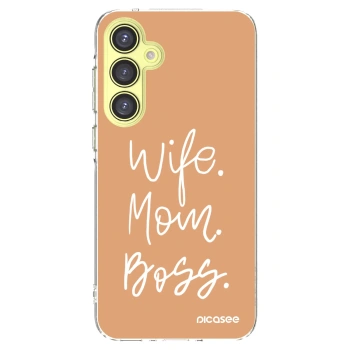 Picasee silikonowe przeźroczyste etui na Samsung Galaxy A35 5G A356B - Boss Mama