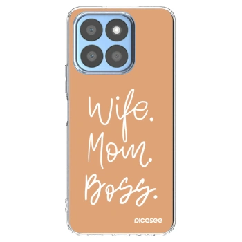 Picasee silikonowe przeźroczyste etui na Honor X8b - Boss Mama