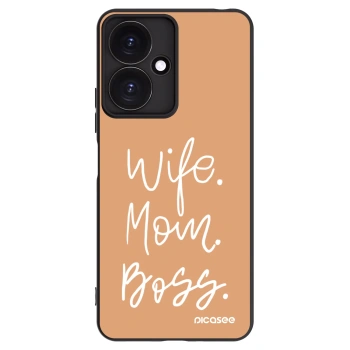 Picasee silikonowe czarne etui na Xiaomi Redmi 13C 5G - Boss Mama