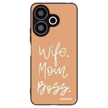 Picasee silikonowe czarne etui na Xiaomi Redmi 13 4G - Boss Mama