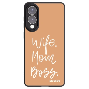 Picasee silikonowe czarne etui na Samsung Galaxy S25 Edge 5G - Boss Mama