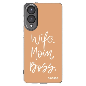 Picasee silikonowe przeźroczyste etui na Samsung Galaxy S25 Edge 5G - Boss Mama