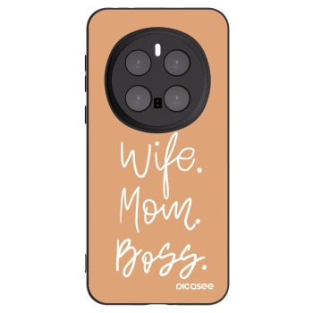 Picasee silikonowe czarne etui na Honor Magic7 Pro 5G - Boss Mama