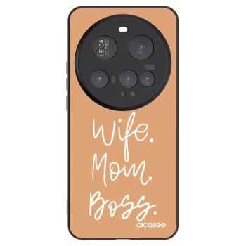 Picasee silikonowe czarne etui na Xiaomi 15 Ultra - Boss Mama
