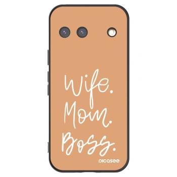 Picasee silikonowe czarne etui na Google Pixel 9 - Boss Mama
