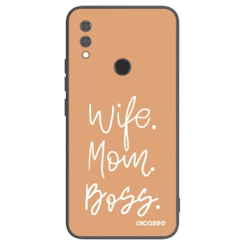 Picasee silikonowe czarne etui na Xiaomi Redmi Note 7 - Boss Mama
