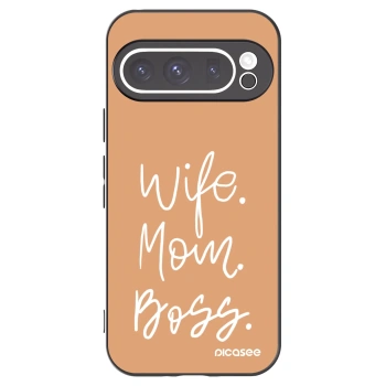 Picasee silikonowe czarne etui na Google Pixel 9 Pro - Boss Mama
